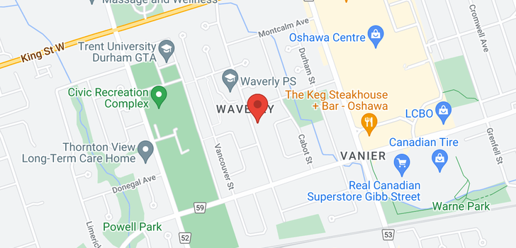 map of 179 WAVERLY ST S